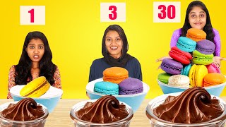 30 LAYERS FOOD DIPPING CHALLENGE🤩 | EXTREME FUNNY FOOD CHALLENGE | PULLOTHI