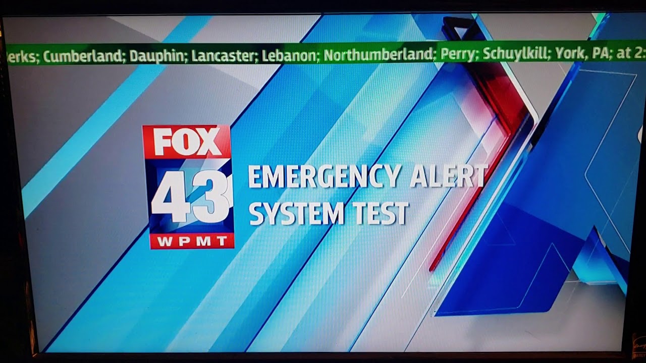 WPMT Fox 43 EAS Test 2-16-19 - YouTube