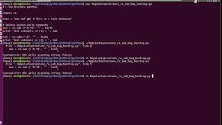 python2 regular expressions re sub bug hunting, SyntaxError EOL while scanning string literal