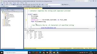 64.STRING FUNCTIONS CONCAT(),CONCAT_WS(),LEN() IN SQL - TELUGU