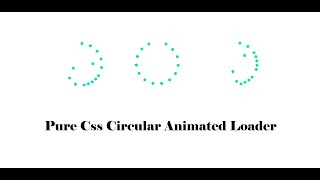 Pure css Circular Animated Loader