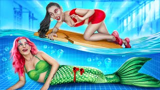 Vampire VS Mermaid at School! How to Become a Vampire