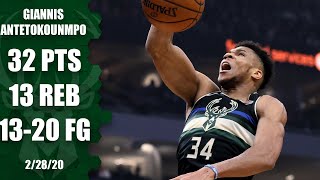 Giannis drops double-double in 27 minutes of work in Bucks vs. Thunder | 2019-20 NBA Highlights