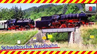 Dampflok BR 023 058-1 auf der Schwäbischen Waldbahn, 13.+27.06.2021.