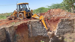 JCB 3DX Restoration Old Dangerous Well Side Foundation Dig | jcb video