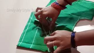 36 సైజ్ బ్లౌజ్ కటింగ్ విత్ ఆర్మ్ హోల్ టిప్స్//36 size blouse cutting with arm hole tips//36 size