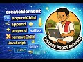Create Element | appendChild,append,prepend | DOM Mnipulations | @VillageProgramming | #javascript