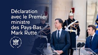 Déclaration du Président Emmanuel Macron et du Premier ministre du Royaume des Pays-Bas Mark Rutte.