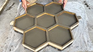 Create a Handmade Wooden Brick Mold and Mold Many Hexagonal Bricks - Simple Easy and Fast