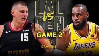 Los Angeles Lakers vs Denver Nuggets Game 2  Highlights | 2024 WCR1 | FreeDawkin