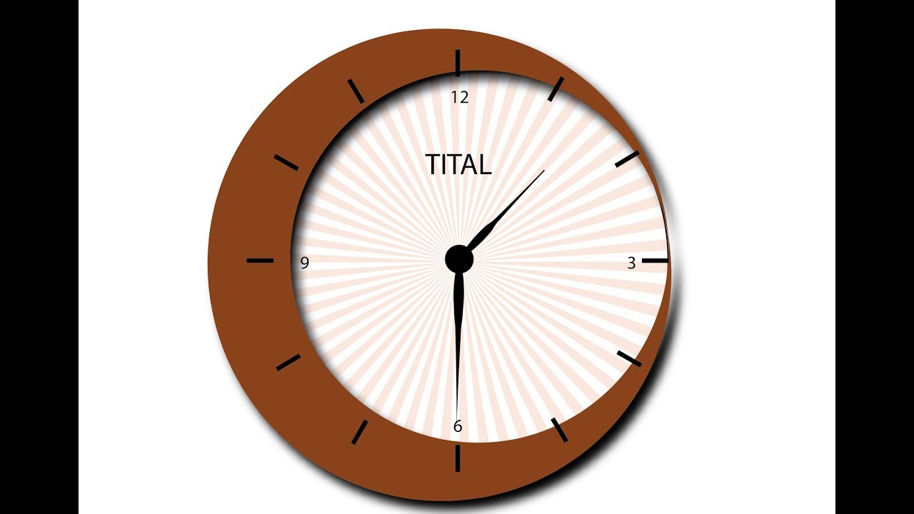 Adobe Illustrator Flat Clock Tutorial Youtube