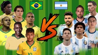 Brazil Legends vs Argentina Legends💪(Messi-Neymar-Pele-Maradona)