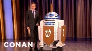 R2-D2 Dreidel Joins The Human Centipede Menorah | CONAN on TBS
