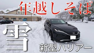 新型ハリアーで行く　琵琶湖畔で雪を見ながら2020年越しそばを食べる！　雪道のインプレッションもやってみました