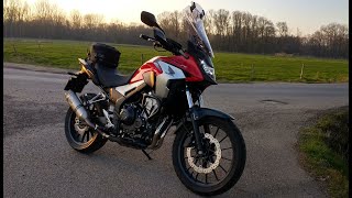 2019 Honda CB500X leovince lv one evo exhaust sound