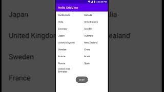 Android GridView-ArrayAdapter Output | Android Studio Tutorial For Beginners | Kotlin and Java