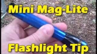 Mini Mag-Lite FlashLight Tip Trick Carabiner ChapStick