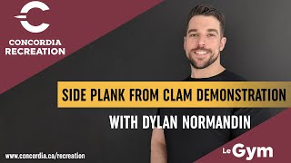 Side Plank from Clam Demonstration with Dylan Normandin