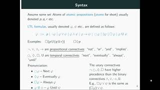 Introduction to LTL. Part 2: Syntax