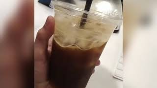Ice Coffee with sparkling / lemon
