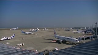 中部国際空港セントレアの朝から夜までをタイムラプスに