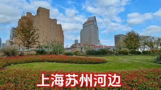 上海街头city walk，改造后的苏州河南岸，太美了，游客真多啊