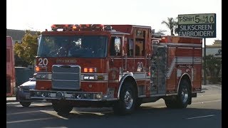 [SCREAMING Q + AIR HORN] San Diego Engine 20 + AMR Responding!