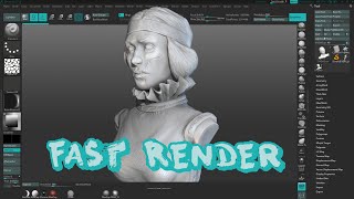 Быстрый рендер в Zbrush