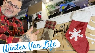 Decorating The Campervan For The Holidays | Cozy Van Life Night