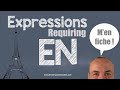 French expressions with EN, when to use EN