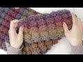 秋冬もぽこぽこ❣️セリアあこがれグラデーションで簡単なパプコーンマフラー【かぎ針編み／crochet／編み方動画】