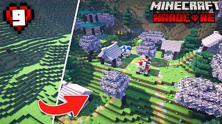 I Built a Cherry Blossom Village in Minecraft Hardcore 1.20!