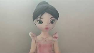 how to make fondant easy doll ballerina cake topper