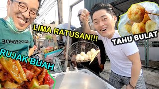 BAR-BAR! Orang Korea baru cobain Tahu bulat sama Rujak buah! selama ini kemana aja bang??