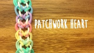 Rainbow Loom Patchwork Heart Tutorial 2 Pegs No Hook