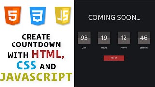 Countdown with HTML, CSS, and JavaScript / How to create JavaScript Countdown