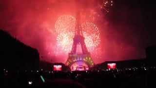 The Eiffel Tower Fireworks 14 July 2015
