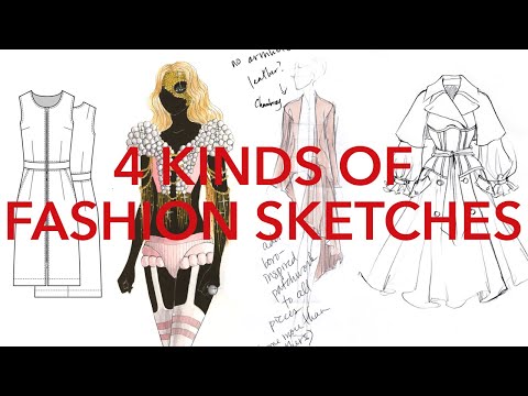 4 Types of Fashion Design Sketches