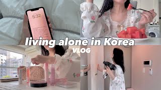 Sabah 5'te yavaş sabah rutini | Kore'de yalnız yaşamak VLOG | Kore cilt bakım ru