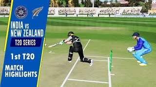 1st T20 India vs New Zealand - IND v NZ - Match Highlights Cricket 22 Gameplay