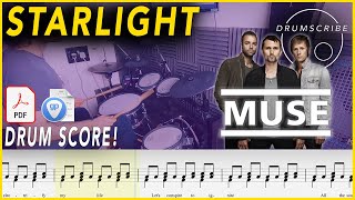 Starlight - Muse | DRUM SCORE Sheet Music Play-Along | DRUMSCRIBE