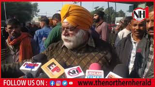 Shri Mata Vaishno Devi E-Rickshaw Auto Union Organization held protest at Vikram Chowk Jammu