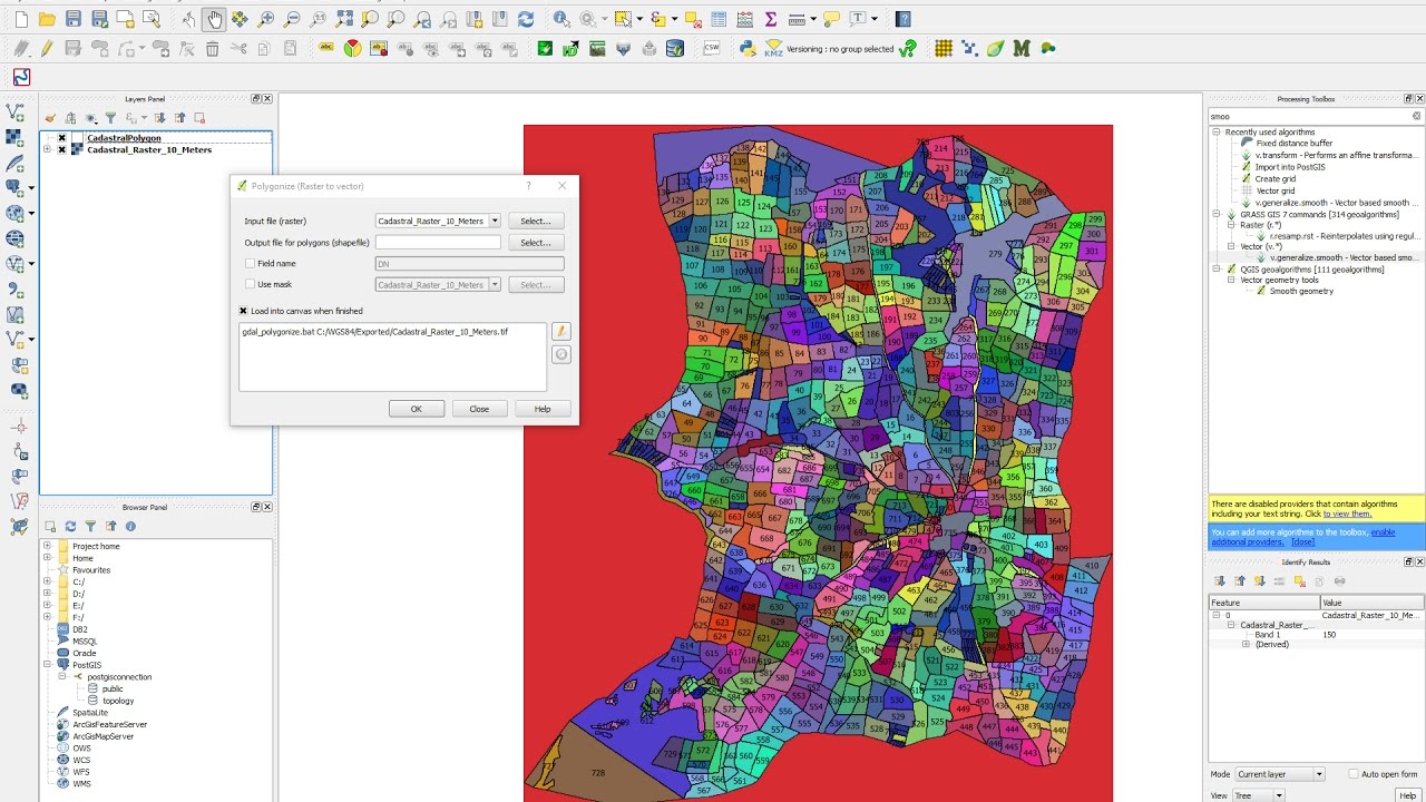 QGIS - Polygonize - Raster To Vector - YouTube