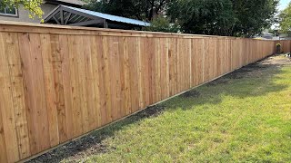 Cap and trim cedar fence build