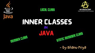 Inner Classes in Java| lec 53| Java Tutorial| BhanuPriya