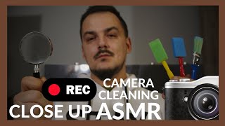 ASMR Close up camera cleaning