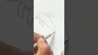 Easy Drawing For Beginners Dolphin | step by step easy | #shorts #trending #viral #short