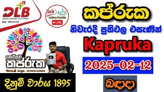 Kapruka 1895 2025.02.12 Today Lottery Result අද කප්රුක ලොතරැයි ප්‍රතිඵල dlb