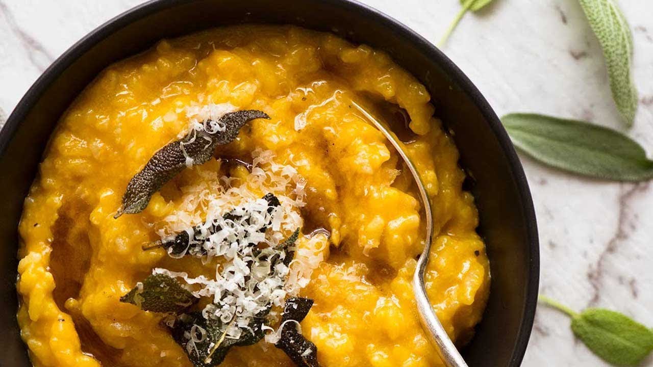 Baked Pumpkin Risotto Youtube