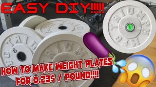 DIY: How To Make Your Own Weight Plates in UNDER 15MINUTES!! Easy Guide To Making The Perfect Plate.